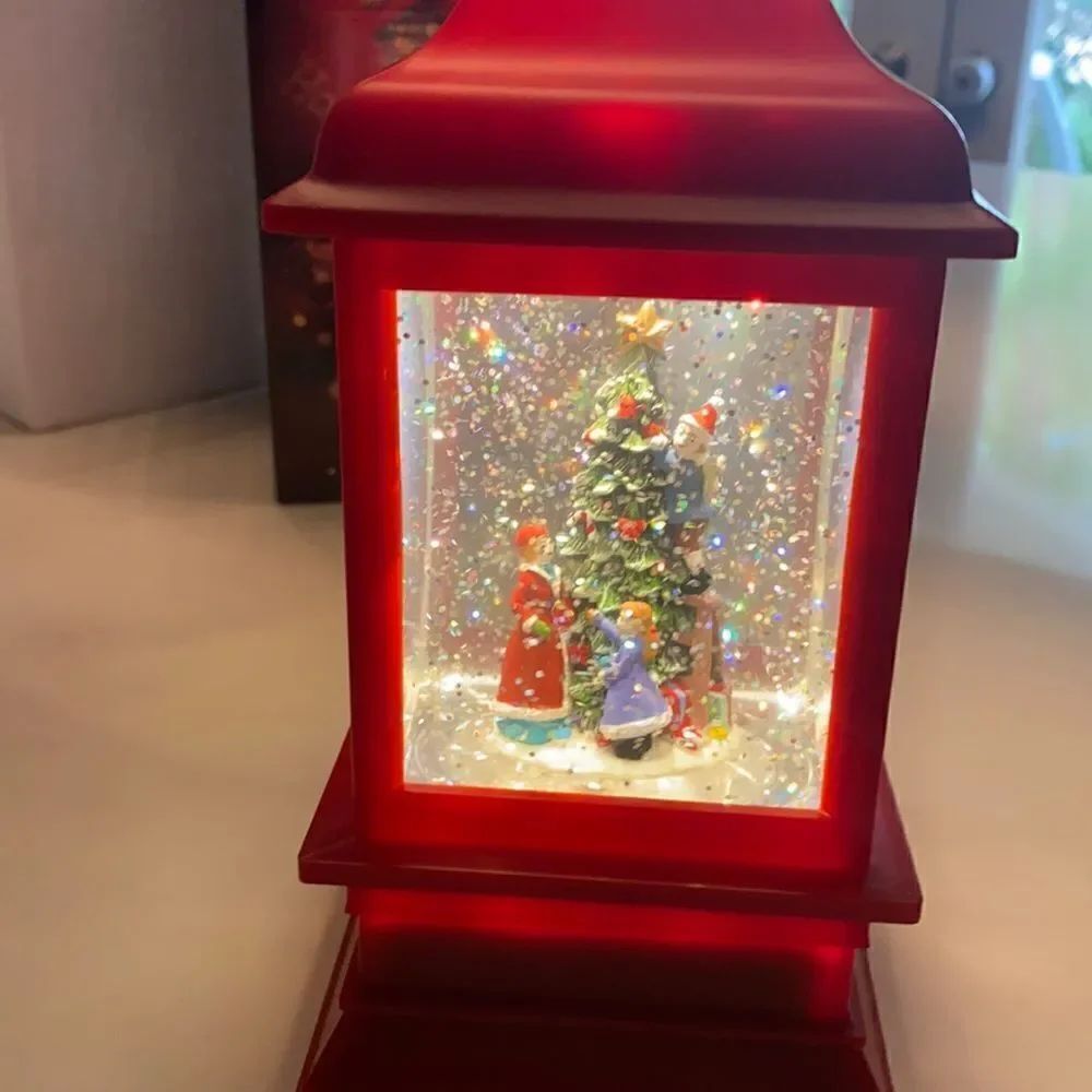 Christmas Lantern with Light and Sparkles! NEW in BOX